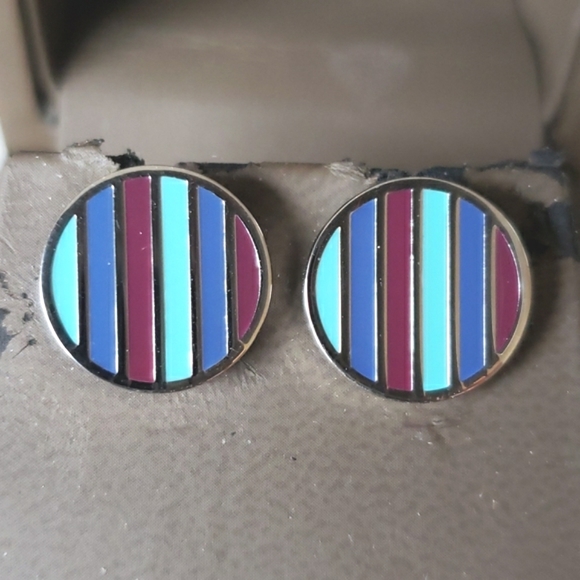 Enameled Cufflinks EUC - Picture 2 of 5